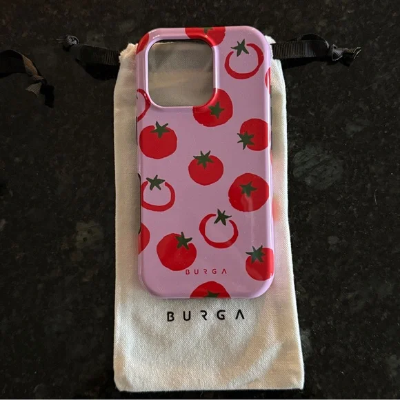 BURGA Tomato Pattern iPhone 16 Pro Case - Picture 3 of 3